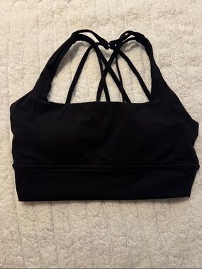 Black Strappy Sports Bra